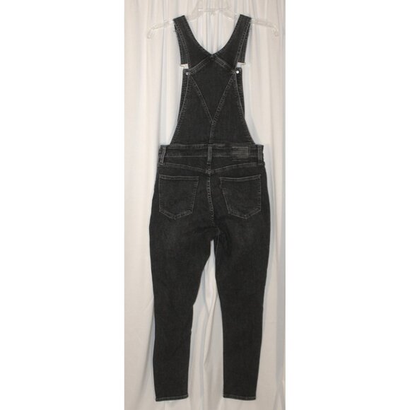 Levi's Women's Skinny Overalls Size 28 Black Ankle Ranch Farm Cowgirl Western - Picture 3 of 10